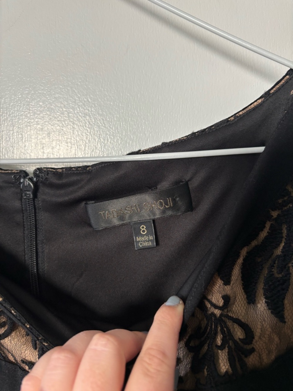 Tadashi Shoji Black Lace Feminine Quiet Luxury Flirty Designer Chic Midi Dress - Picture 2 of 6